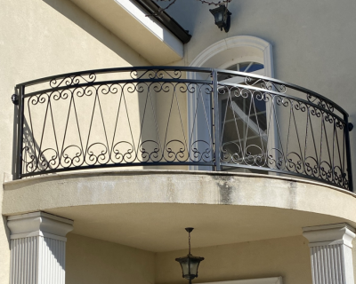 Balustrada balcon fier forjat, modernă, calitate superioara, T12, vopsire in camp electrostatic, finisaje premium_0