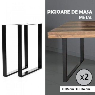 Set 2 Picioare Masa Metal, Design Modern, Vopsire in Camp Electrostatic, Finisaje Premium_3